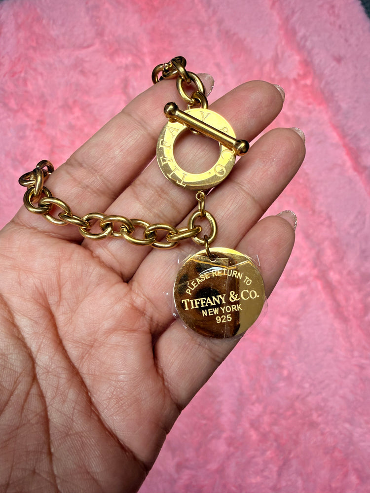 T stainless bracelet