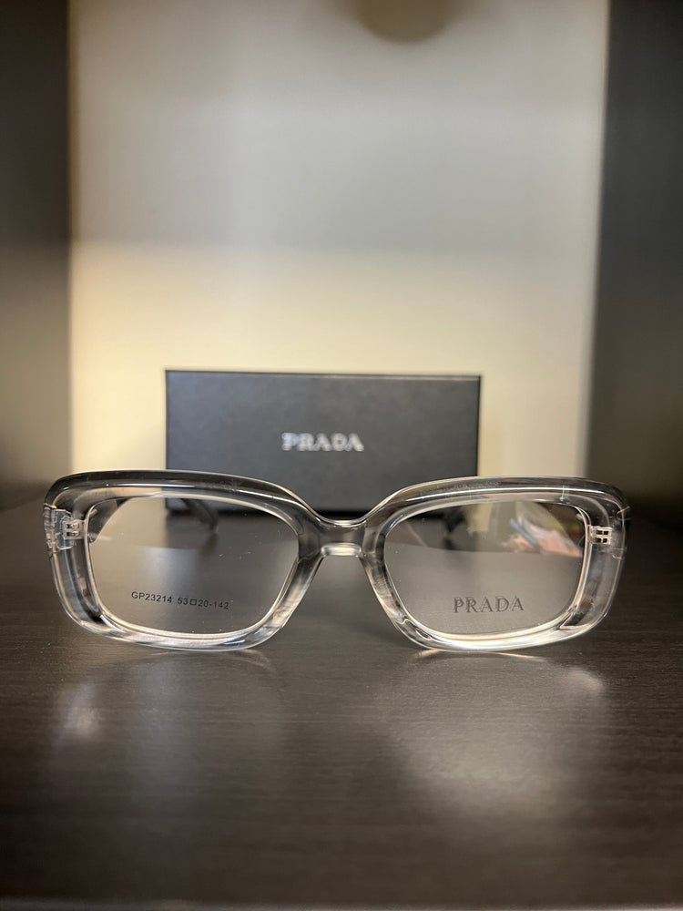 Clear gray glasses