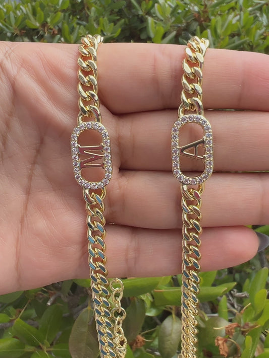 Gold Initial Anklet