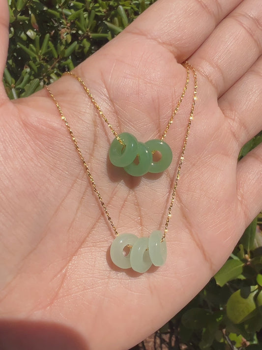 Jade sparkly necklaces